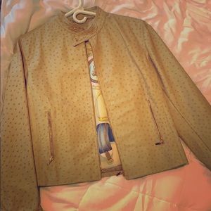 Ralph Lauren genuine ostrich leather jacket